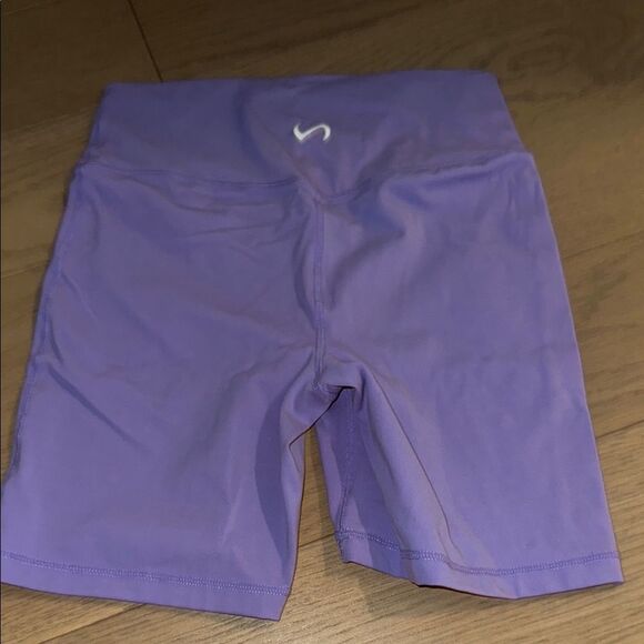 Purple TLF APPAREL Bike Shorts with Stretchy Fit and Wide Waistband - Picture 2 of 3